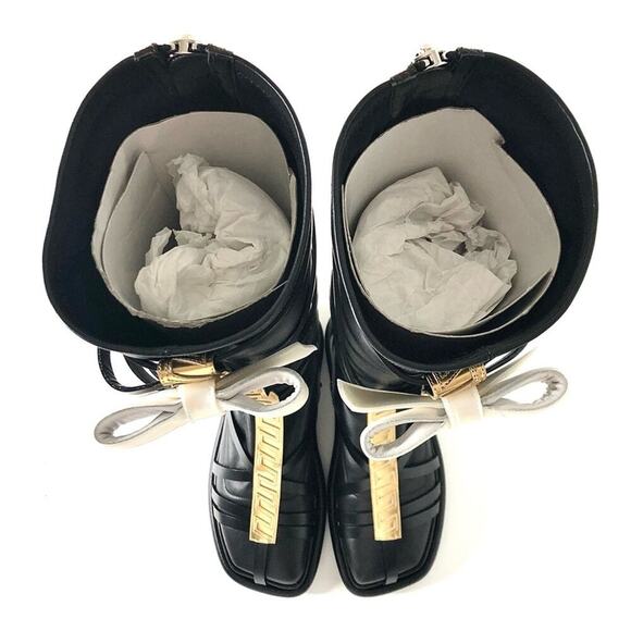 NIB Louis Vuitton A/W 2021 Runway Fornasetti LV Monogram Knee High Boots 37 - Picture 6 of 13